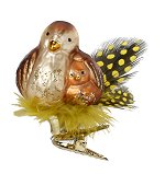 Hetty - Bird & Chick<br>Clip-on Inge-glas Ornament